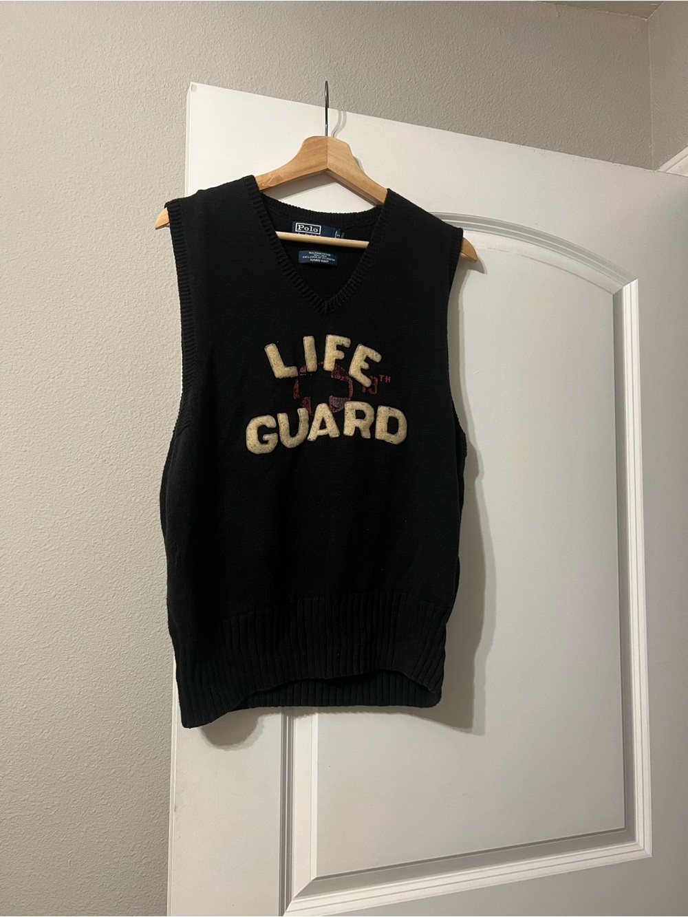 Vintage Polo Ralph Lauren 'LIFE GUARD' Knit Sweater Vest